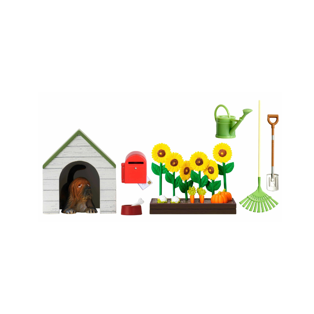 Lundby Doll House Accessories - Smaland Garden Set with Dog