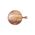 Chef Inox Round Serving Board with Handle Natural 250x15mm