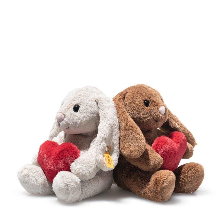 Steiff Soft Cuddly Friends - Hoppie Rabbit Love Grey, 16 cm image 4