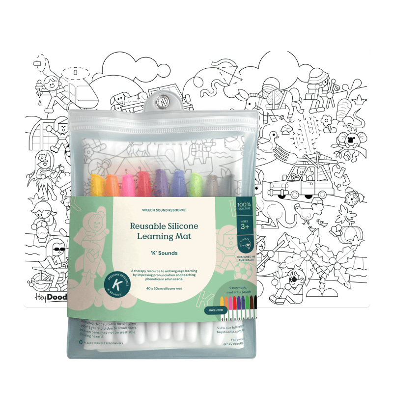 HeyDoodle - Speech Therapy Colouring & Doodle Mat - K' Sounds image 3