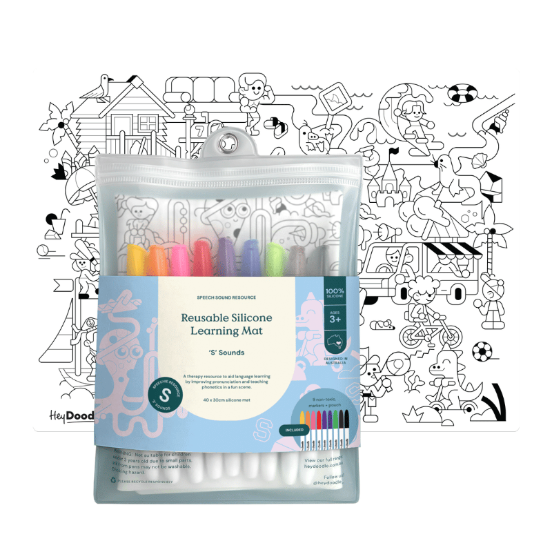 HeyDoodle - Speech Therapy Colouring & Doodle Mat - S' Sounds image 3