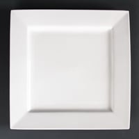 Olympia Lumina Square Plates White 265mm (4 Pack)