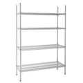 Vogue 4 Tier Wire Shelving Kit 1220x457mm