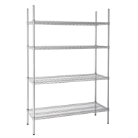 Vogue 4 Tier Wire Shelving Kit 1220x457mm
