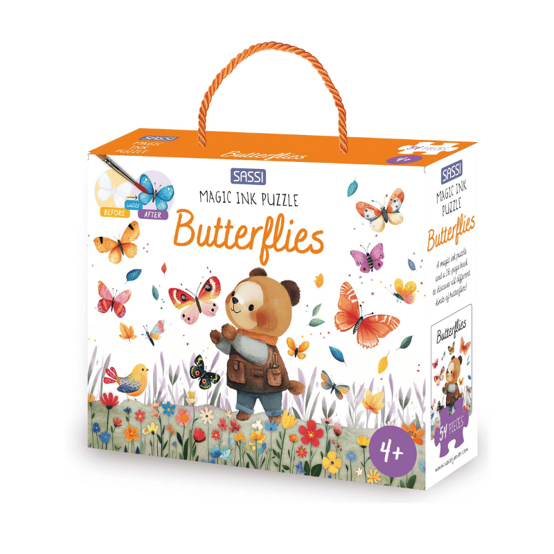 Sassi Magic Water Puzzle & Book Set - Butterflies