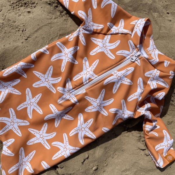 Swim Essentials Boys UV Long Sleeved Swimsuit Rashguard, Sea Stars image 3