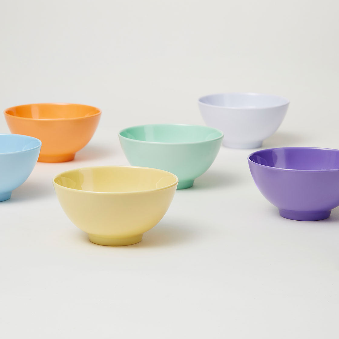 Barel Set of 6 Everyday Melamine Rice Bowls 11cm ‘Clouds’