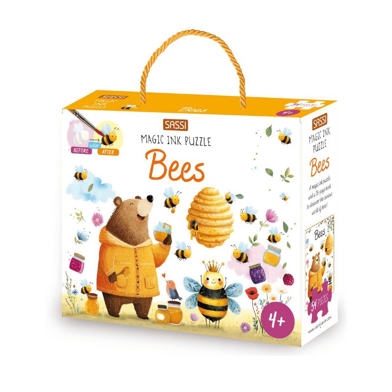 Sassi Magic Water Puzzle & Book Set - Bees