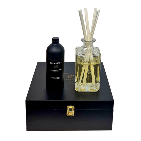Sanjula White Glass Decanter Diffuser Set