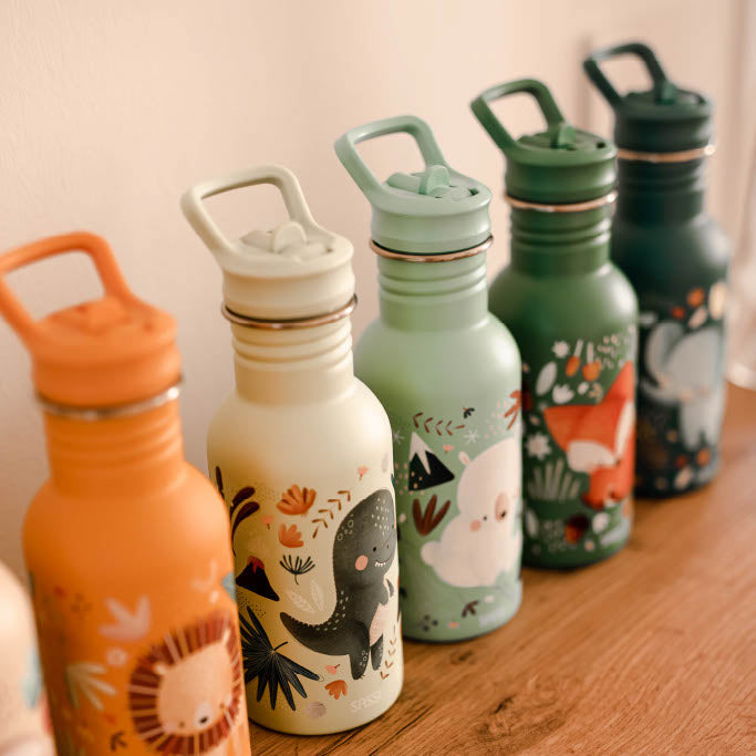 Sassi Stainless Steel Drink Bottle 500 ml - Chewy The Elephant image 2