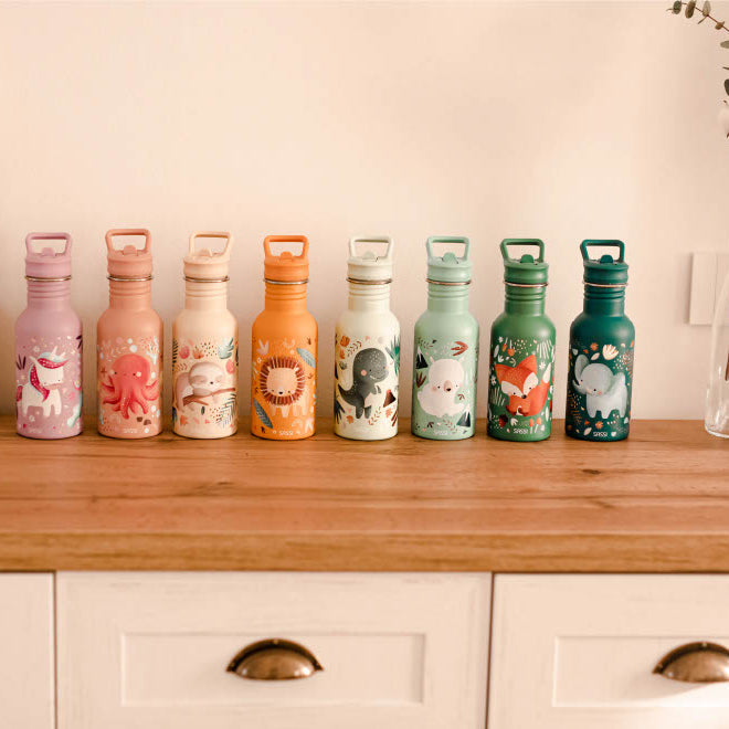 Sassi Vacuum Insulated Stainless Steel Drink Bottle 350 ml - Munchy the Bear image 2