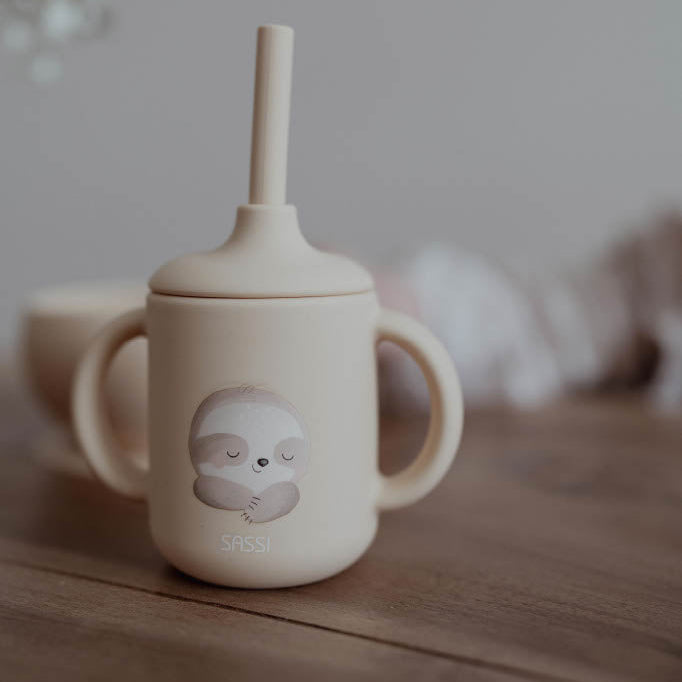 Sassi Silicone Sippy Cup Set - Gnawy The Sloth image 2