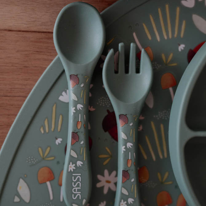 Sassi Silicone Cutlery Set - Chompy The Lion image 2