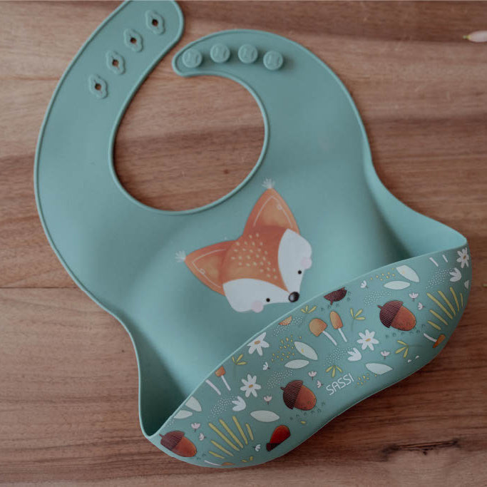 Sassi Silicone Bib - Crunchy The Fox image 2