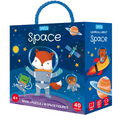 Sassi 3D Puzzle and Book Set - Space, 40 pcs