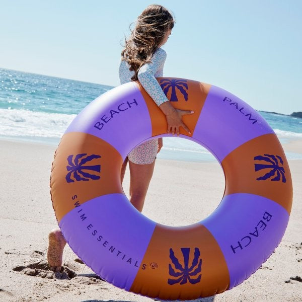 Swim Essentials Inflatable Swim Ring - Palm Trees Purple, 120 cm image 4