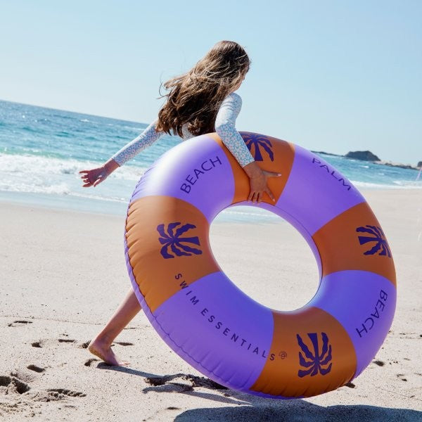 Swim Essentials Inflatable Swim Ring - Palm Trees Purple, 120 cm image 3