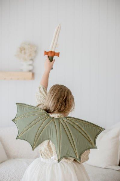 Fabelab - Dress up - Wings - Dragon Green, 65 cm image 3
