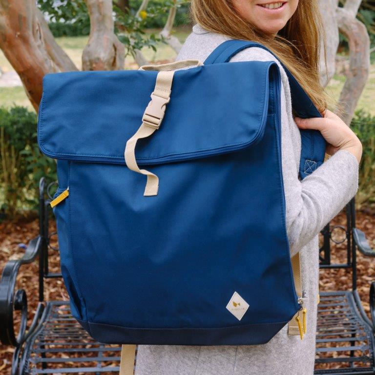 Fabelab - On-The-Go Parent Eco Laptop and Baby Backpack, Navy image 2