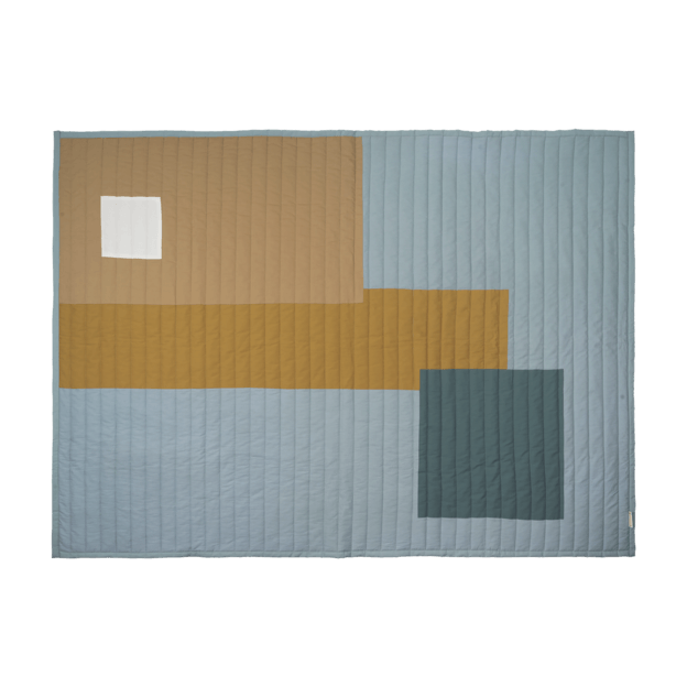 Fabelab - Quilted Blanket Graphic - Cottage Blue, 200 cm