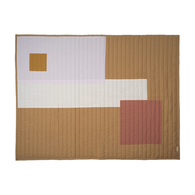 Fabelab - Quilted Blanket Graphic - Caramel, 200 cm