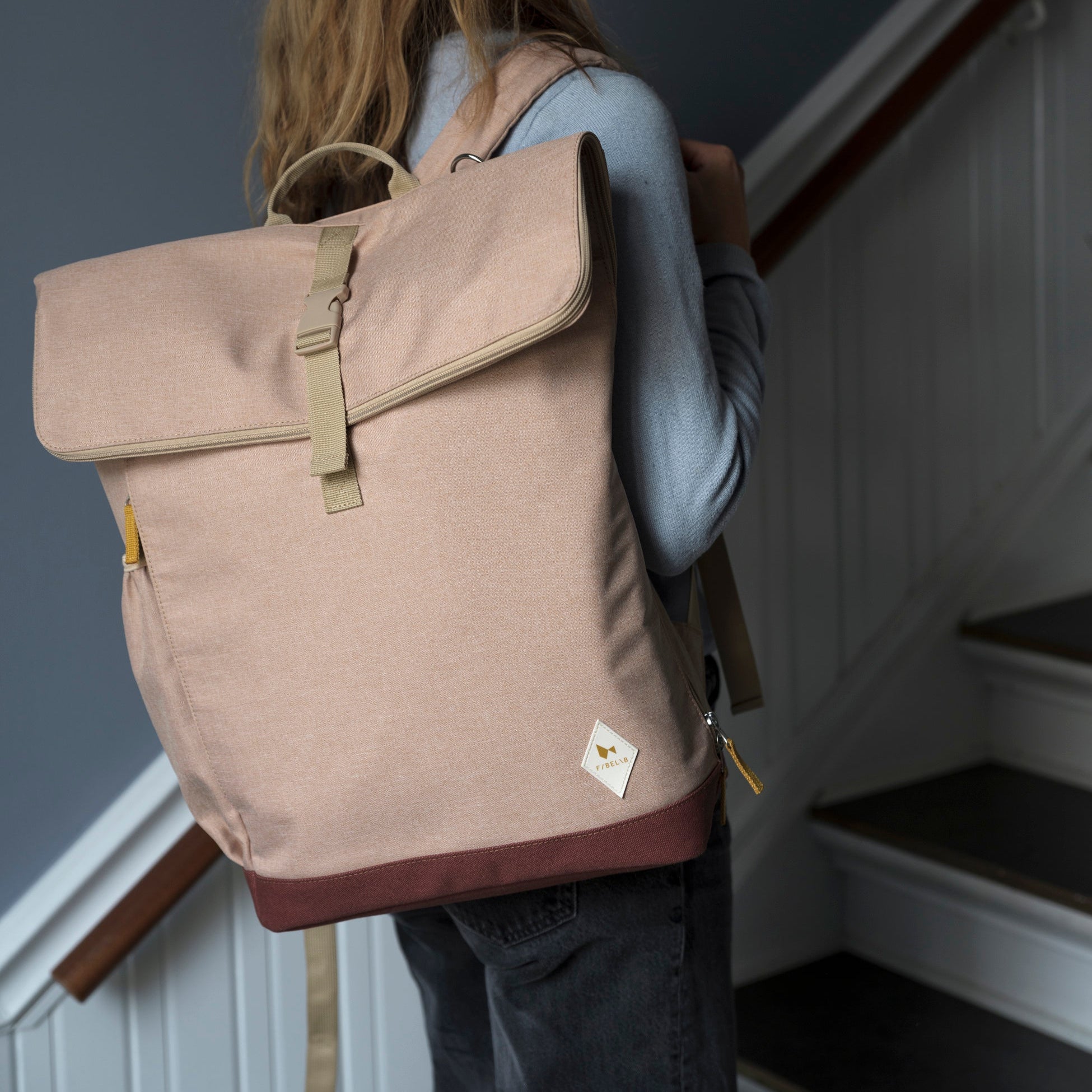 Fabelab - On-The-Go Parent Eco Laptop and Baby Backpack, Caramel image 2