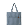 Fabelab - Quilted Organic Cotton Tote Bag - Chambray Blue Spruce, 60 cm