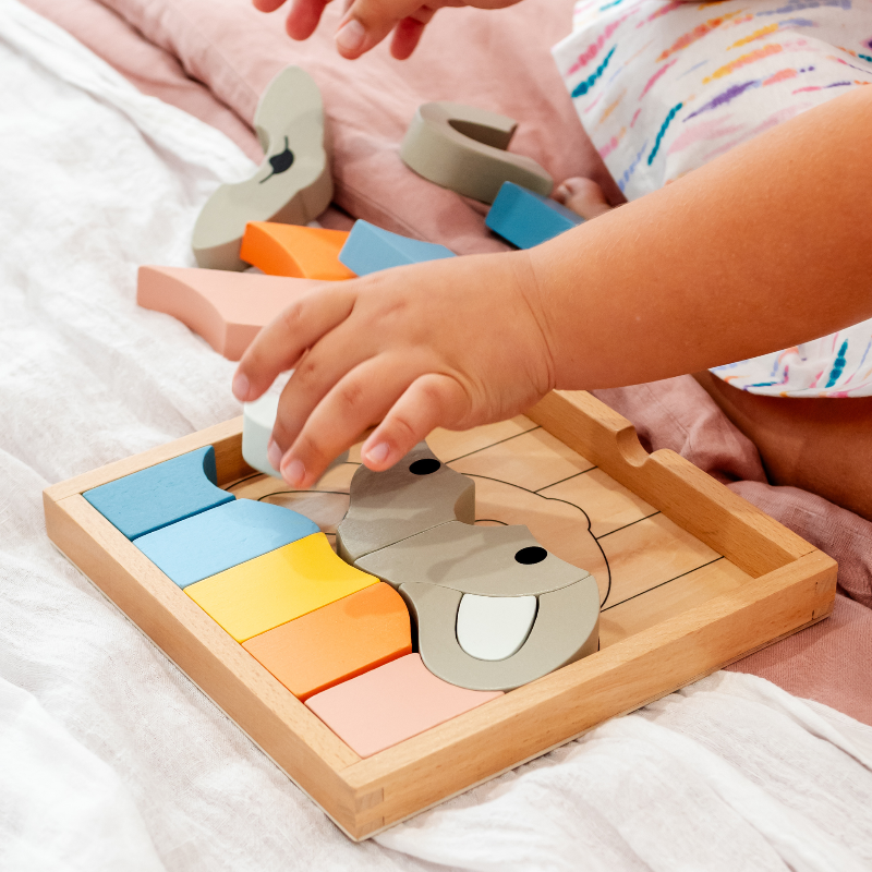 Stellavan & Papa - 3-in-1 Small Block Puzzle, Koala image 5