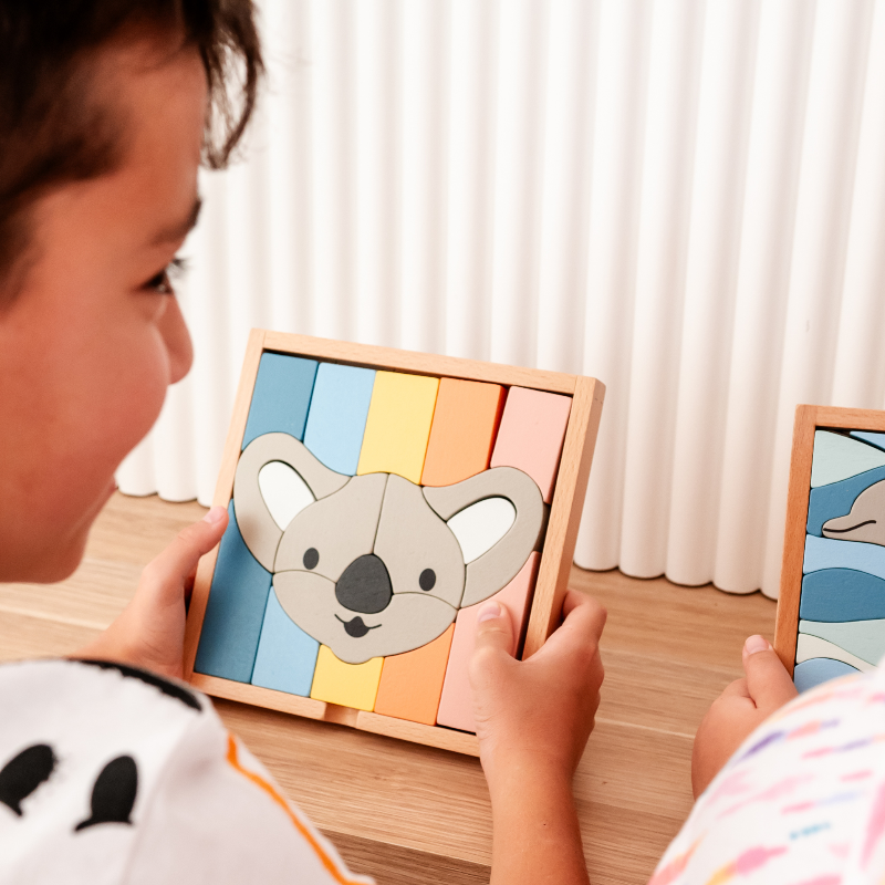 Stellavan & Papa - 3-in-1 Small Block Puzzle, Koala image 6