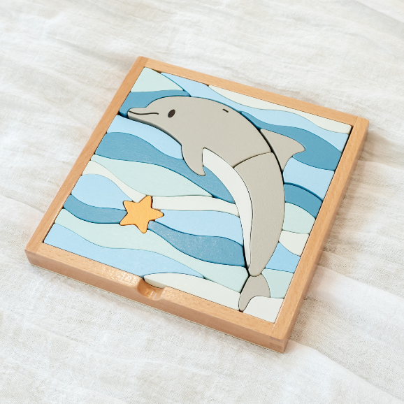 Stellavan & Papa - 3-in-1 Small Block Puzzle, Dolphin image 7