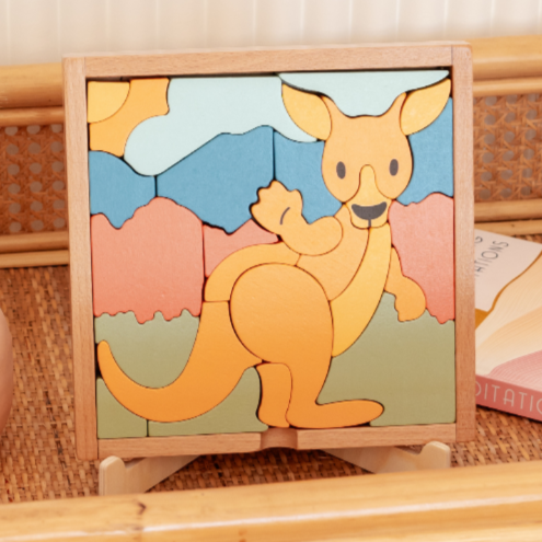 Stellavan & Papa - 3-in-1 Small Block Puzzle, Kangaroo image 4