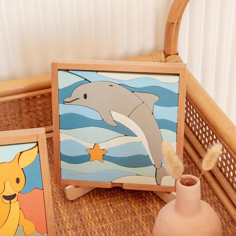 Stellavan & Papa - 3-in-1 Small Block Puzzle, Dolphin image 6