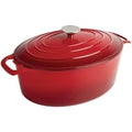 Vogue Red Oval Casserole Dish 5Ltr