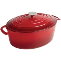 Vogue Red Oval Casserole Dish 5Ltr