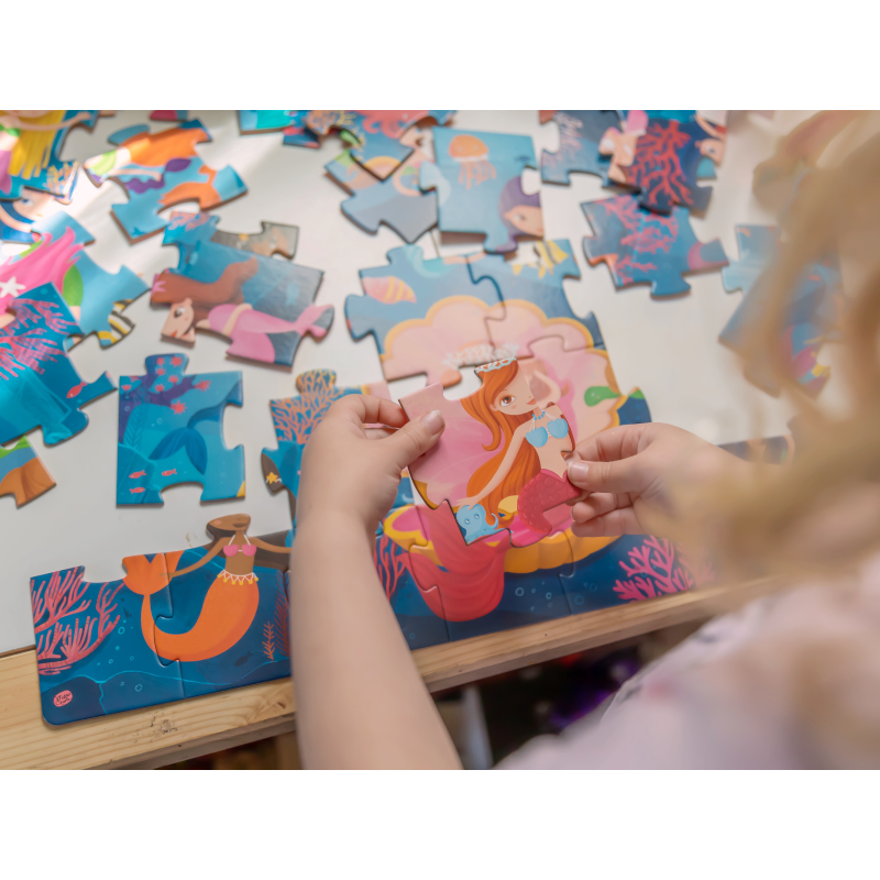 Sassi 3D Puzzle and Book Set - Learn Numbers Mermaids, 40 pcs image 2