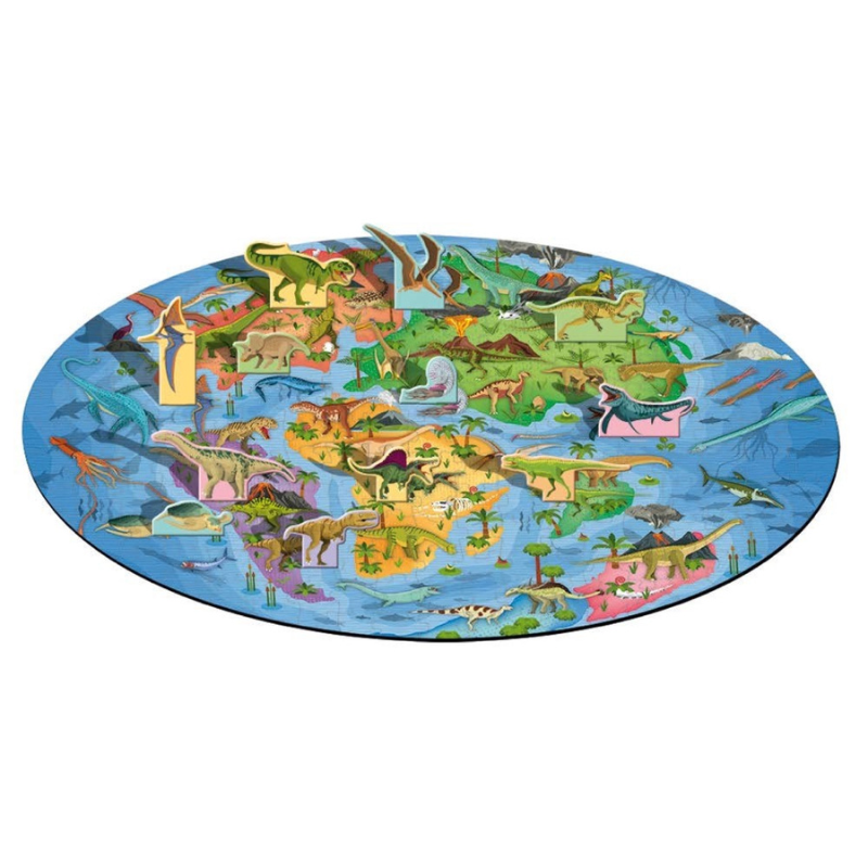 Sassi Travel, Learn and Explore - Book and 3D Puzzle Set - World of Dinosaurs, 200 pcs image 2