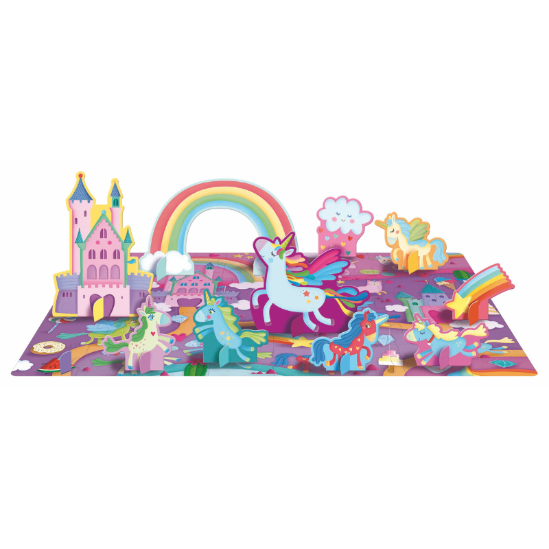 Sassi 3D Puzzle and Book Set - Read and Learn with Unicorns, 40 pcs image 2