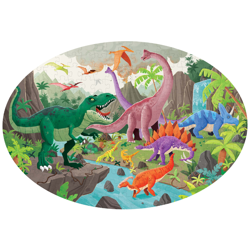 Sassi Travel, Learn and Explore - Puzzle and Book Set - Dinosaurs, 205 pcs image 3