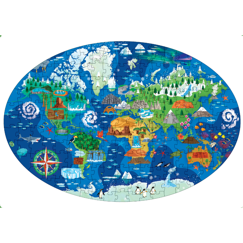 Sassi Travel, Learn and Explore - Puzzle and Book Set - The Wonders of Nature, 205 pcs image 2