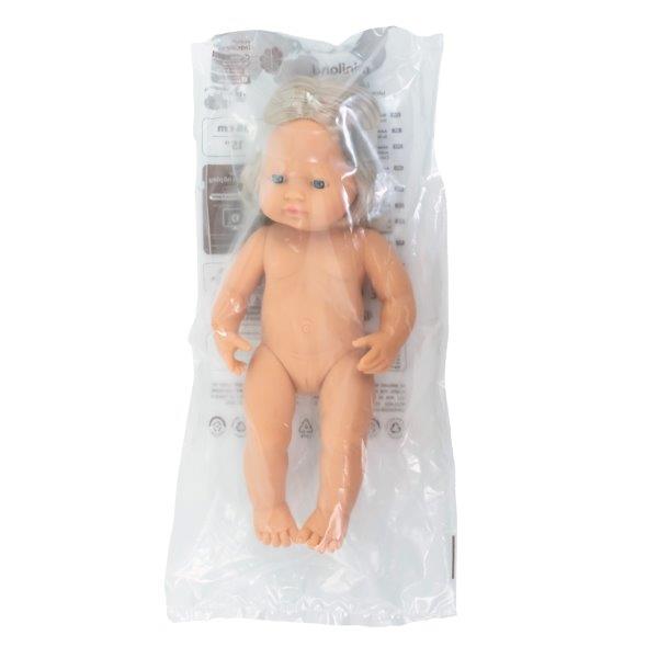 Miniland Doll - Anatomically Correct Naked Caucasian Girl, Blond, 38 cm image 2