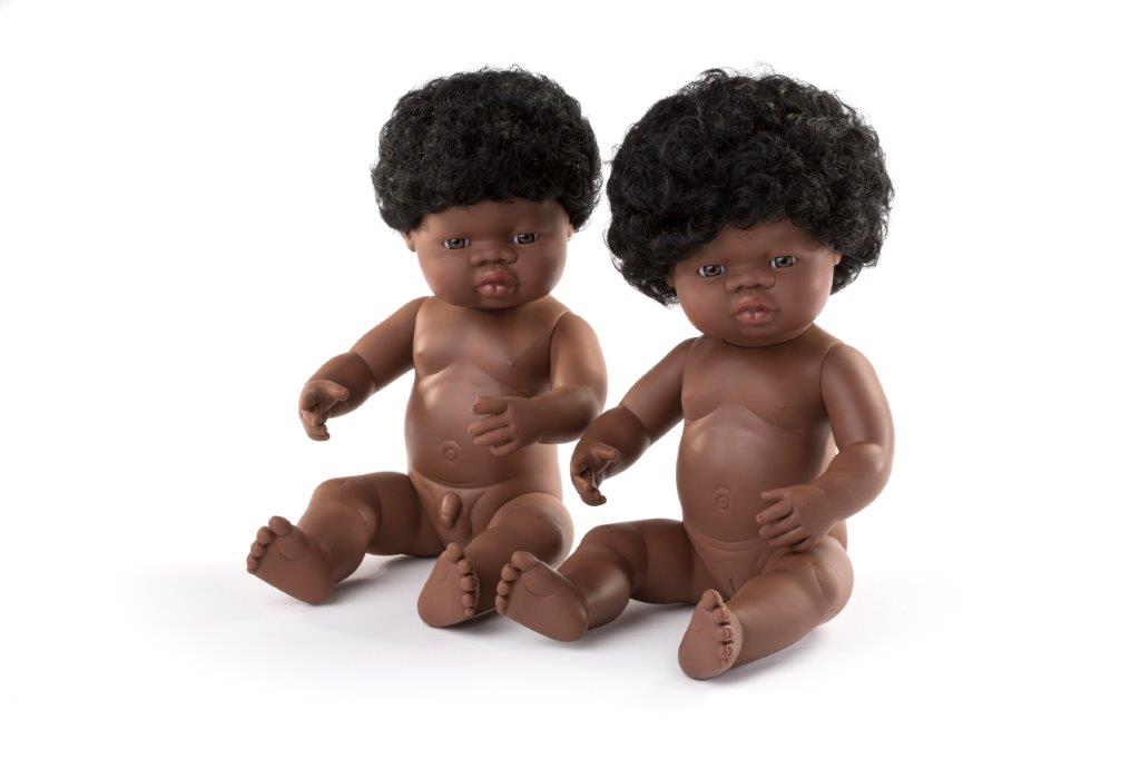 Miniland Doll - Anatomically Correct Naked African Girl, 38 cm image 3