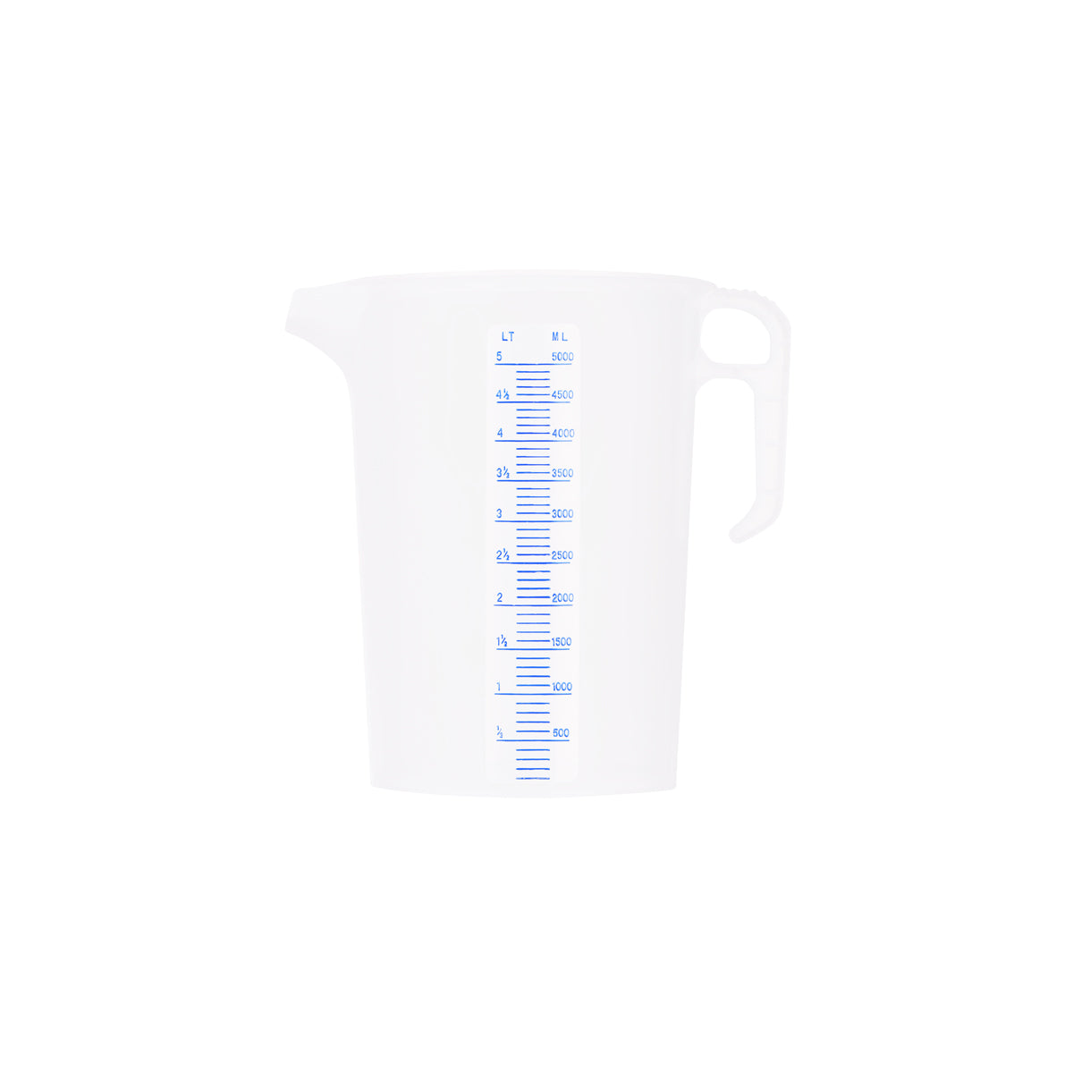 Chef Inox Measuring Jug with Blue Graduating 5000ml