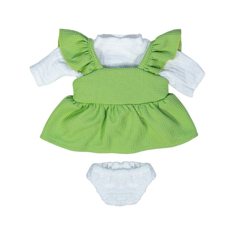 Miniland Doll Clothing - Blouse and Smock, green, 38 cm image 3