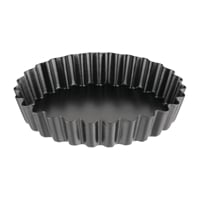 Vogue Non-Stick Mini Quiche Tin With Removable Base 100mm (3 Pack)