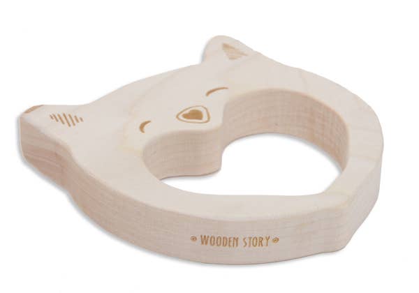 Wooden Story Soother - Smiley Cat image 5