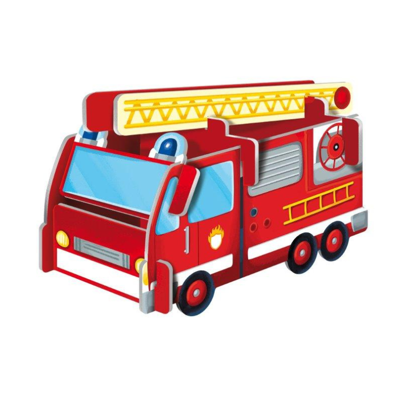 Sassi 3D Puzzle and Book Set - Learn Shapes Firefighters , 40 pcs image 3