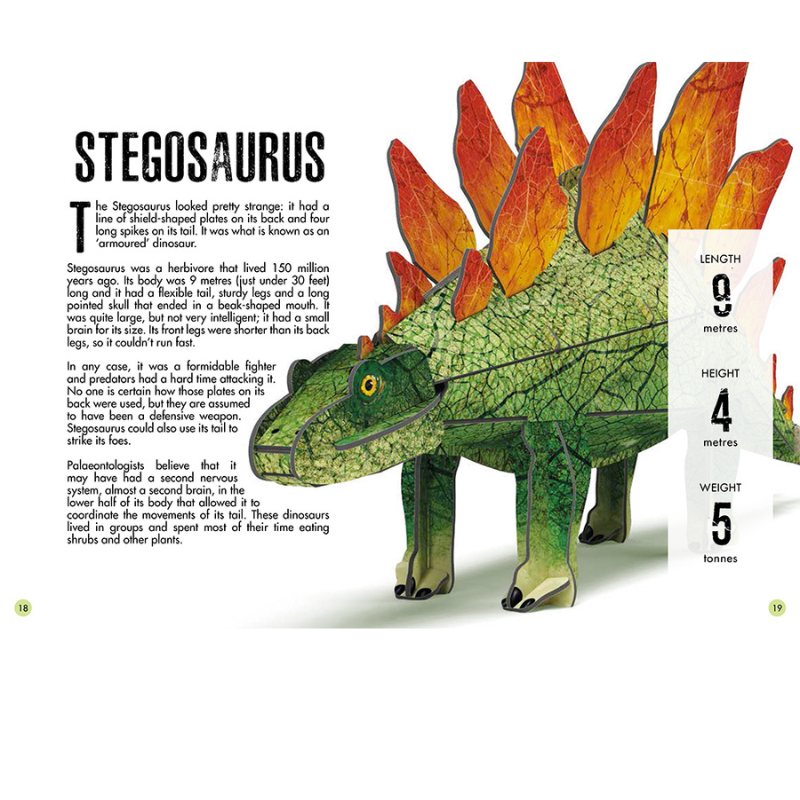 Sassi 3D Assemble and Book - The Age of the Dinosaurs - Stegosaurus image 3