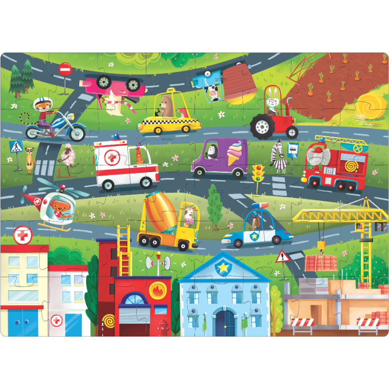 Sassi 3D Puzzle and Book Set - Learn Shapes Vehicles, 40 pcs image 3
