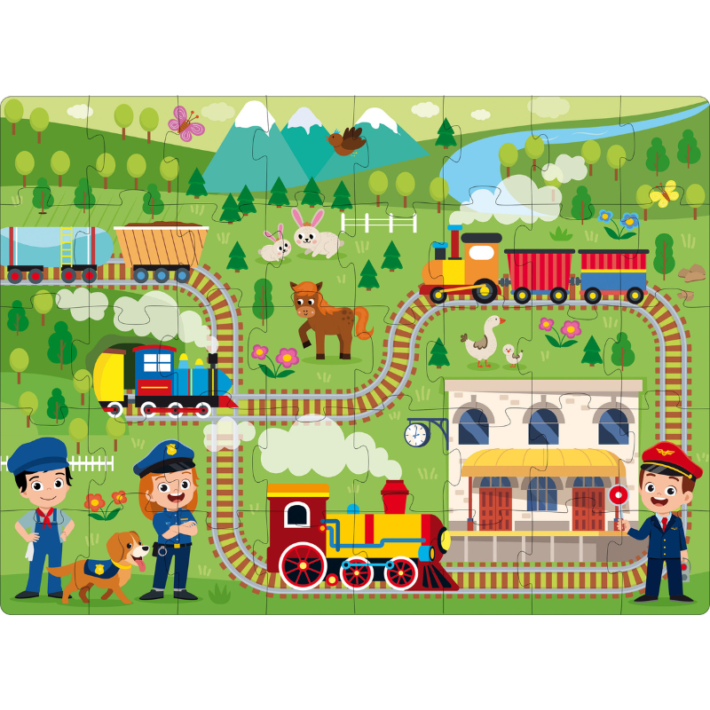 Sassi 3D Puzzle and Book Set - Learn Shapes Train, 40 pcs image 5