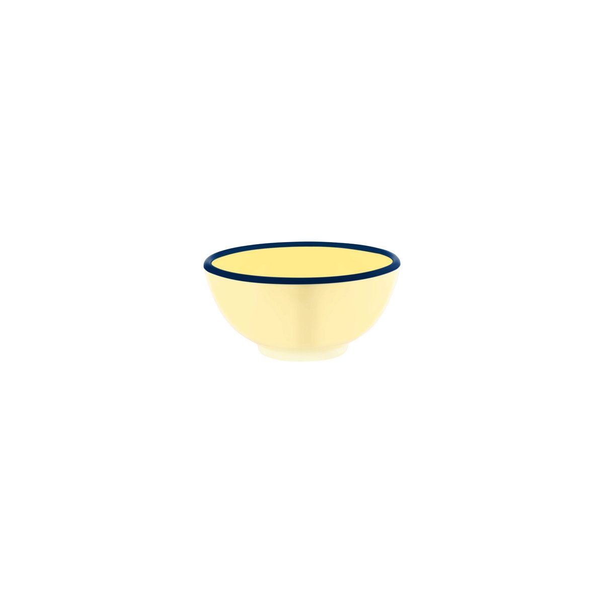 JAB Melamine Vintage Yellow / Blue Rim Round Bowl 125x65mm / 430ml